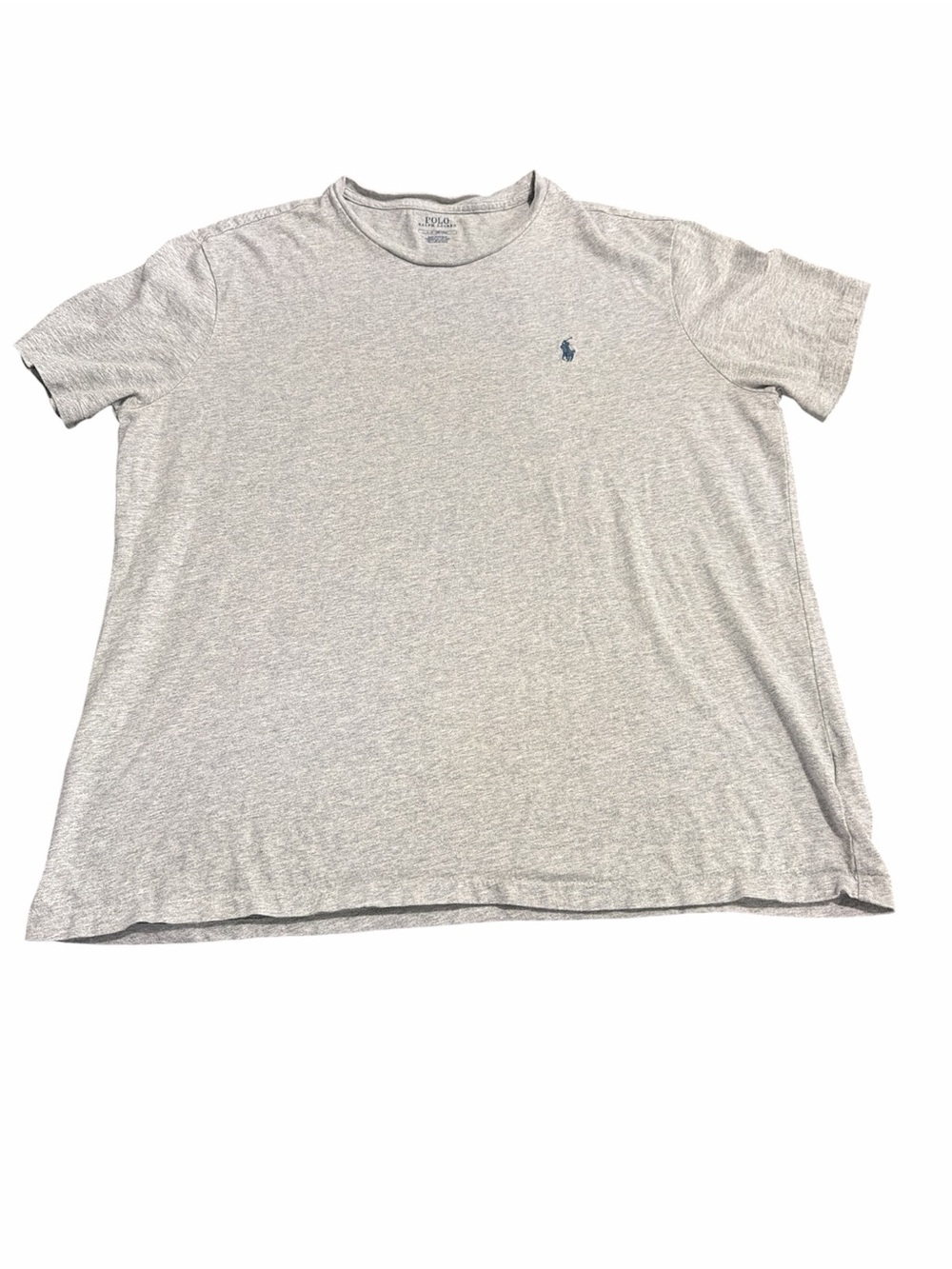 Polo Ralph Lauren Mens Gray Heather Crewneck Tee Blue Pony L